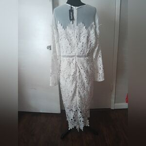 White Floral Lace Dress